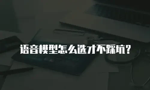 语音模型怎么选才不踩坑？