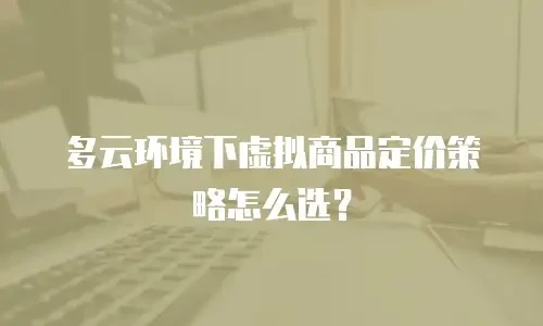 多云环境下虚拟商品定价策略怎么选？
