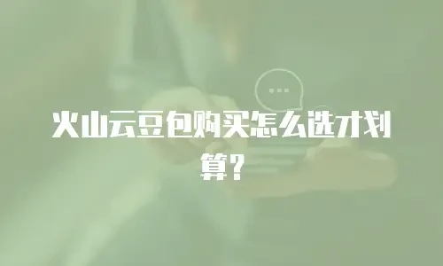 火山云豆包购买怎么选才划算？