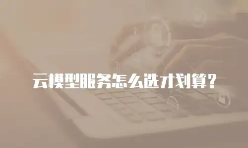 云模型服务怎么选才划算？