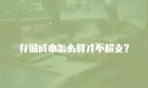 存储成本怎么算才不超支？