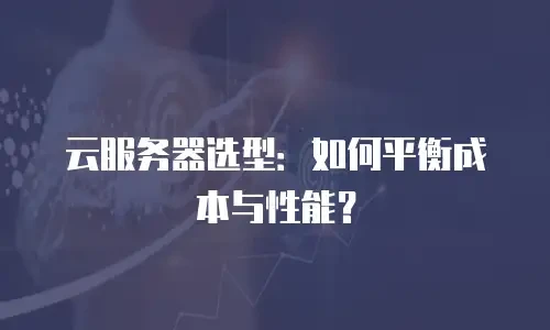 云服务器选型：如何平衡成本与性能？