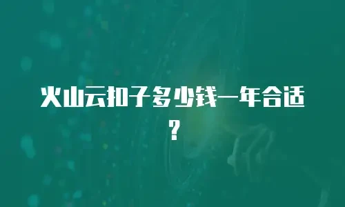 火山云扣子多少钱一年合适？