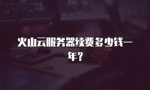 火山云服务器续费多少钱一年？