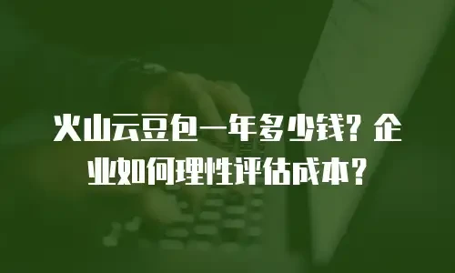 火山云豆包一年多少钱？企业如何理性评估成本？