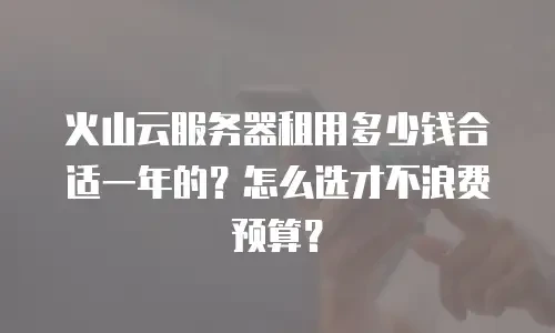 火山云服务器租用多少钱合适一年的？怎么选才不浪费预算？