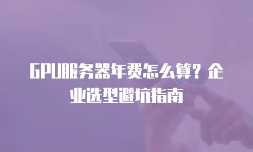 GPU服务器年费怎么算？企业选型避坑指南