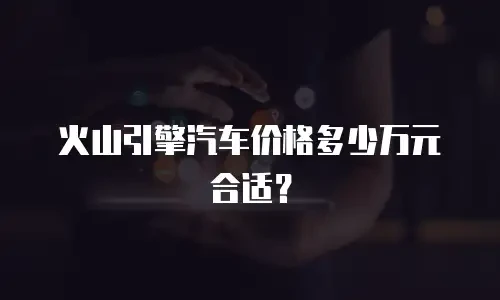 火山引擎汽车价格多少万元合适？