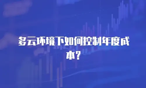 多云环境下如何控制年度成本？