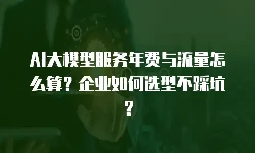 AI大模型服务年费与流量怎么算？企业如何选型不踩坑？
