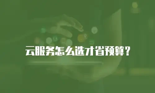 云服务怎么选才省预算？
