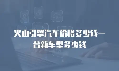 火山引擎汽车价格多少钱一台新车型多少钱