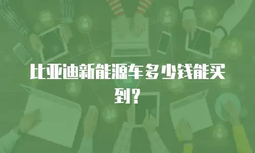 比亚迪新能源车多少钱能买到？