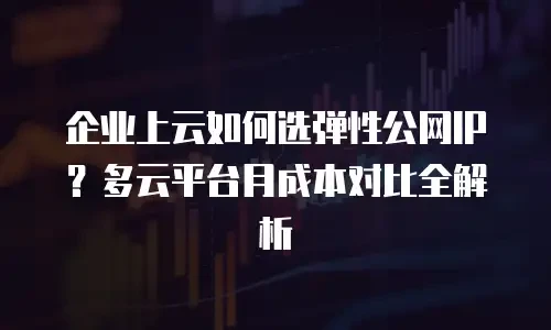 企业上云如何选弹性公网IP？多云平台月成本对比全解析
