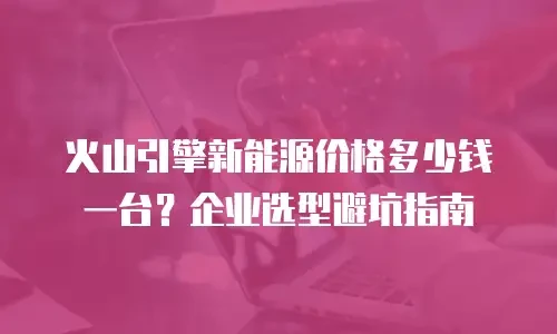 火山引擎新能源价格多少钱一台？企业选型避坑指南