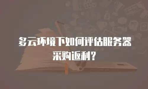 多云环境下如何评估服务器采购返利？