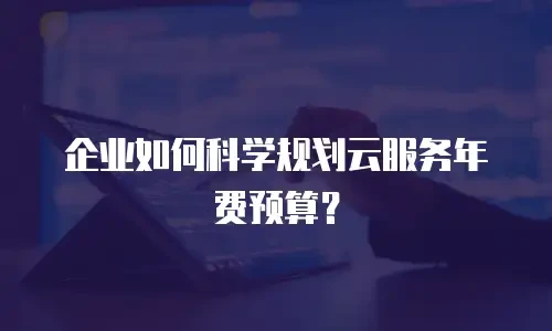 企业如何科学规划云服务年费预算？