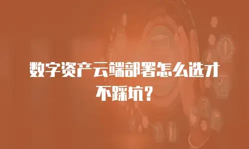 数字资产云端部署怎么选才不踩坑？