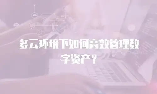 多云环境下如何高效管理数字资产？