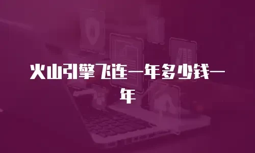 火山引擎飞连一年多少钱一年