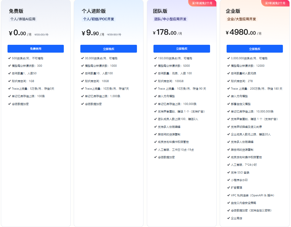 扣子工作流：火山引擎扣子收费