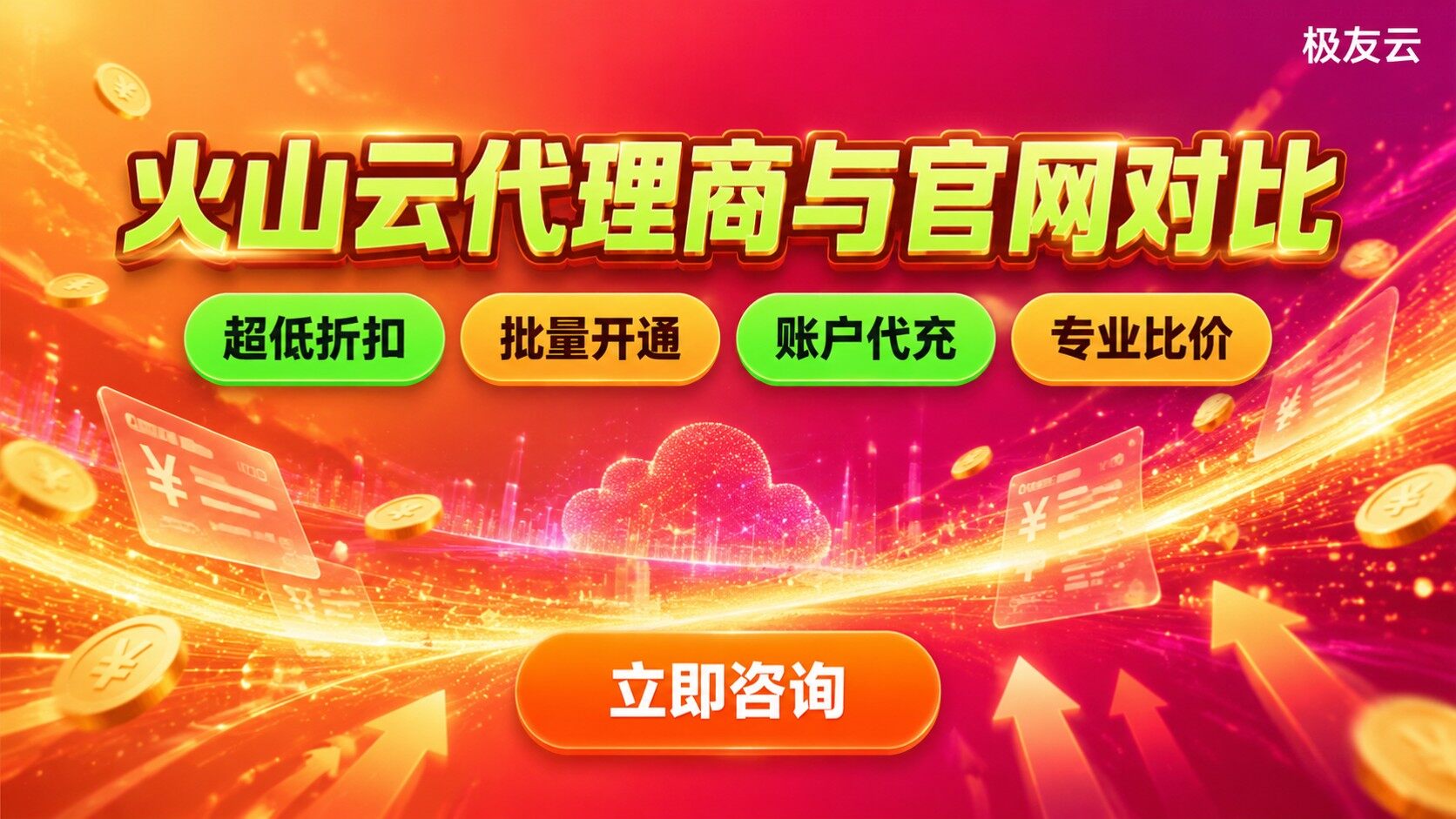 火山云代理商与官网对比:价格折扣与开通流程